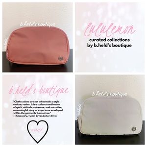 🌸🤍🌸 lululemon Cherry Blossoms: Pink & White Everywhere Belt Bag Bundle NWT